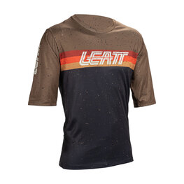 LEATT Tricou de ciclism cu mânecă scurtă - MTB ENDURO 3.0 - negru