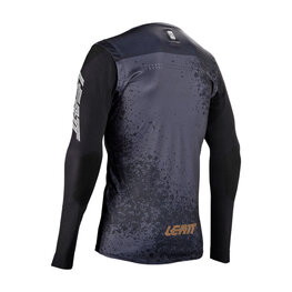 LEATT Tricou de ciclism cu mânecă lungă de vară - MTB GRAVITY 5.0 - negru