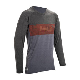 LEATT Tricou de ciclism cu mânecă lungă de vară - MTB GRAVITY 2.0 - negru