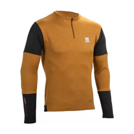 LEATT Tricou de cilism pentru iarnă cu mânecă lungă - MTB TRAIL 4.0 - maro