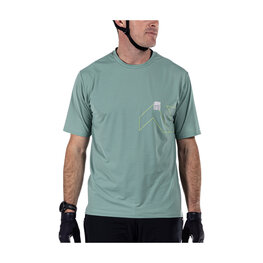 LEATT Tricou de ciclism cu mânecă scurtă - MTB TRAIL 1.0 X-FLOW - verde