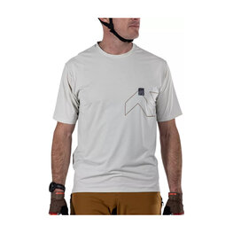 LEATT Tricou de ciclism cu mânecă scurtă - MTB TRAIL 1.0 X-FLOW - gri