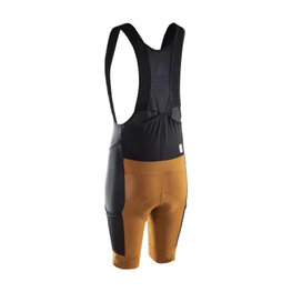 LEATT Pantaloni scurți de ciclism cu bretele - BIB MTB ENDURANCE 5.0 - negru/maro