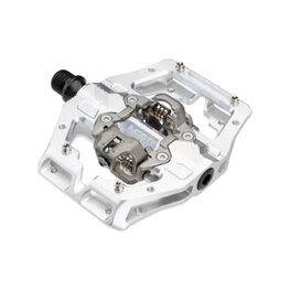 LEATT pedale - GRAVITY 6.0 CLIP-IN - argintiu