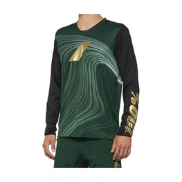 100% SPEEDLAB Tricou de ciclism cu mânecă lungă de vară - R-CORE-X LE - verde