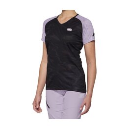 100% SPEEDLAB Tricou de ciclism cu mânecă scurtă - AIRMATIC W - negru/mov