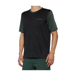 100% SPEEDLAB Tricou de ciclism cu mânecă scurtă - RIDECAMP - negru/verde