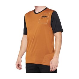 100% SPEEDLAB Tricou de ciclism cu mânecă scurtă - RIDECAMP - maro/negru