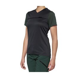 100% SPEEDLAB Tricou de ciclism cu mânecă scurtă - RIDECAMP W - gri/verde