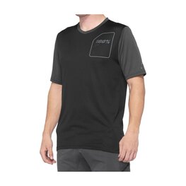100% SPEEDLAB Tricou de ciclism cu mânecă scurtă - RIDECAMP - gri/negru