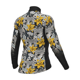 ALÉ Tricou de cilism pentru iarnă cu mânecă lungă - HIBISCUS PR-R - multicolor