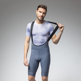 ALÉ Pantaloni scurți de ciclism cu bretele - MAGIC COLOUR PR-E - gri