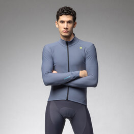 ALÉ Tricou de cilism pentru iarnă cu mânecă lungă - KLIMATIK K-IDRO - albastru