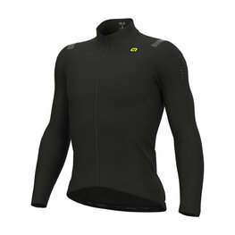 ALÉ Tricou de cilism pentru iarnă cu mânecă lungă - R-EV1 WARM RACE - negru