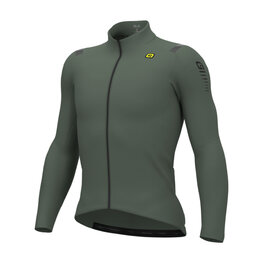 ALÉ Tricou de cilism pentru iarnă cu mânecă lungă - WARM RACE - verde