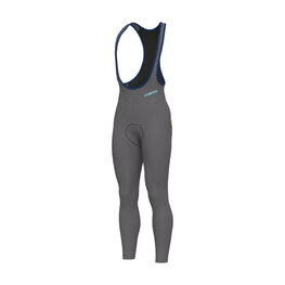 ALÉ Pantaloni de ciclism lungi cu bretele - KLIMATIK K-ATMO - albastru deschis