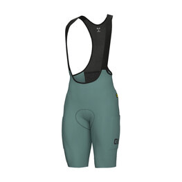 ALÉ Pantaloni scurți de ciclism cu bretele - GRAVEL-PRO OFF ROAD - - verde