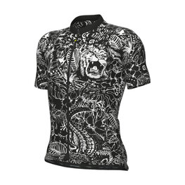 ALÉ Tricou de ciclism cu mânecă scurtă - SAFARI PRAGMA - negru/alb