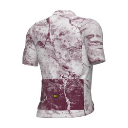 ALÉ Tricou de ciclism cu mânecă scurtă - MARBLE PR-E - alb/roșu
