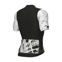 ALÉ Tricou de ciclism cu mânecă scurtă - PALM PR-E - negru/alb