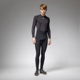 ALÉ Pantaloni de ciclism lungi cu bretele - STONES CARGO 2.0 - negru