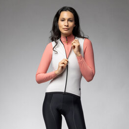 ALÉ Vestă de ciclism - PR-E THERMO 2.0 - alb