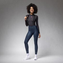 ALÉ Pantaloni de ciclism lungi cu bretele - R-EV1 VOLTAGE - albastru