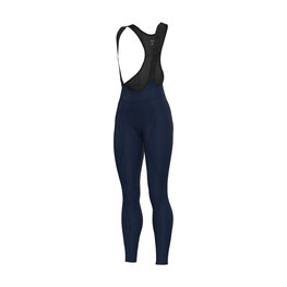 ALÉ Pantaloni de ciclism lungi cu bretele - PRAGMA WINTER - albastru