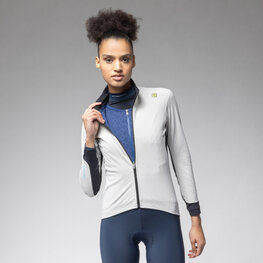 ALÉ Jachetă rezistentă la vânt de ciclism - KLIMATIK K-DOUBLE - alb