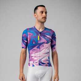 ALÉ Tricou de ciclism cu mânecă scurtă - SMOOTHIE - albastru/mov