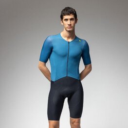 ALÉ Salopetă de ciclism - R-EV1 EAGLE - albastru/negru