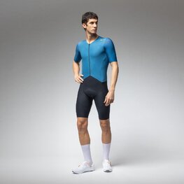 ALÉ Salopetă de ciclism - R-EV1 EAGLE - albastru/negru