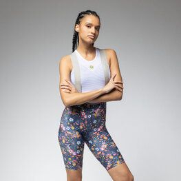 ALÉ Pantaloni scurți de ciclism cu bretele - PR-E MASTER GRAPHIC - albastru/multicolor