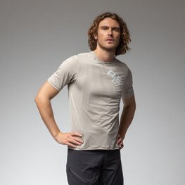 ALÉ Tricou de ciclism cu mânecă scurtă - OFF ROAD RUGGED 2.0 - bej