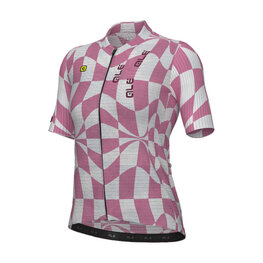 ALÉ Tricou de ciclism cu mânecă scurtă - MULTIVERSO 2.0 PR-E - alb/roșu