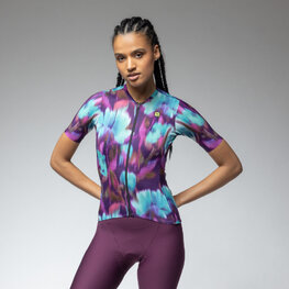 ALÉ Tricou de ciclism cu mânecă scurtă - JARDIN 2.0 PR-E - mov/albastru