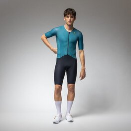 ALÉ Salopetă de ciclism - TRIATHLON EAGLE TRI - verde/negru