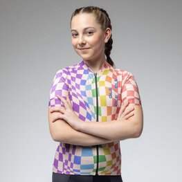 ALÉ Tricou de ciclism cu mânecă scurtă - MULTIVERSO 2.0 KID - multicolor