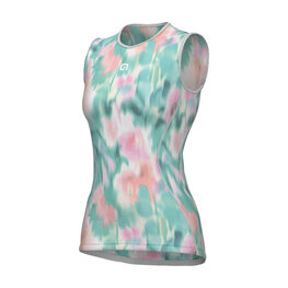 ALÉ Tricou de ciclism fără mâneci - INTIMO JARDIN 2.0 - verde deschis