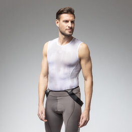 ALÉ Tricou de ciclism fără mâneci - INTIMO ARGON - alb