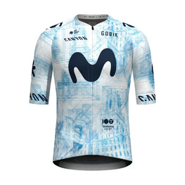 GOBIK Tricou de ciclism cu mânecă scurtă - INFINITY MOVISTAR TEAM 24 - albastru deschis/alb
