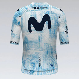 GOBIK Tricou de ciclism cu mânecă scurtă - INFINITY MOVISTAR TEAM 24 - albastru deschis/alb