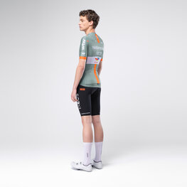 GOBIK Tricou de ciclism cu mânecă scurtă - ODYSSEY NETCOMPANY INEOS 26 - verde/portocaliu