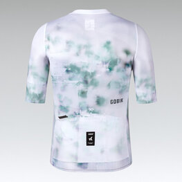 GOBIK Tricou de ciclism cu mânecă scurtă - ATTITUDE 2.0 - alb/verde