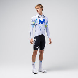 GOBIK Tricou de ciclism cu mânecă lungă de vară - HYDER - alb