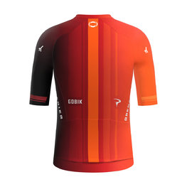 GOBIK Tricou de ciclism cu mânecă scurtă - REACTIVE INEOS GRENADIERS 2024 - roșu/portocaliu