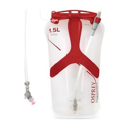 OSPREY rucsac hidro - HYDRAULICS LT 1.5L RESERVOIR II - transparent/roșu