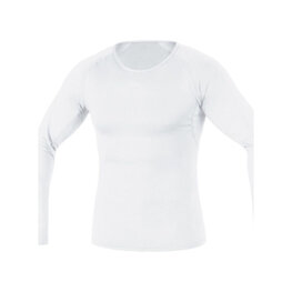GORE Tricou de ciclism cu mânecă lungă - BASE LAYER - alb
