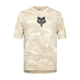 FOX Tricou de ciclism cu mânecă scurtă - RANGER TRU DRI - bej