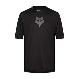 FOX Tricou de ciclism cu mânecă scurtă - RANGER HEAD - negru